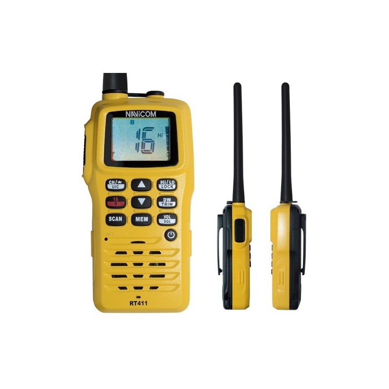 VHF portable 5W, étanche IPX6 et flottante, complete Navicom