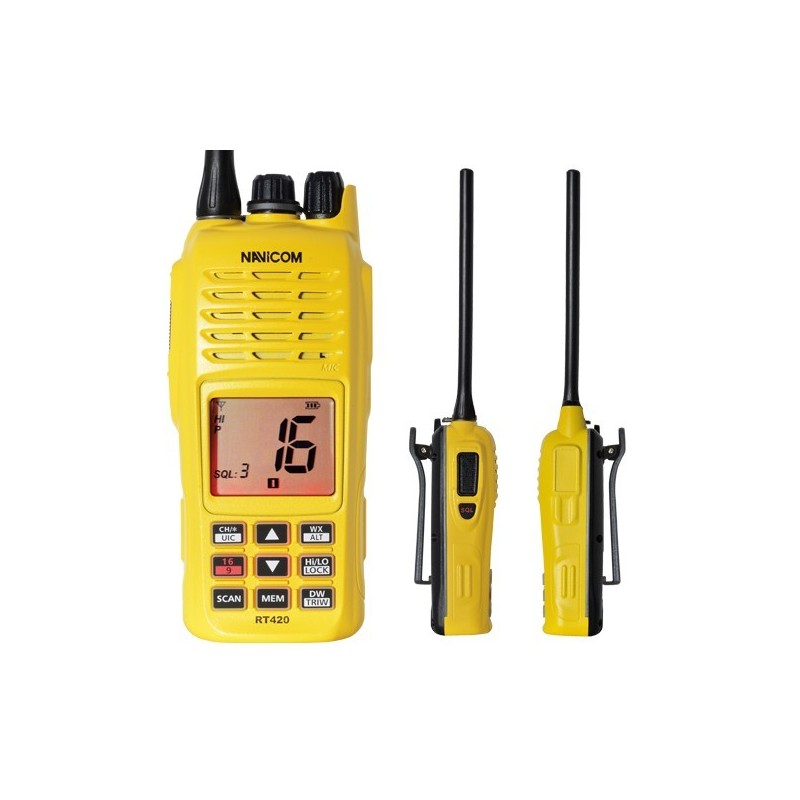 VHF portable 5W - Étanche IPX7 et flottante.  flashlight Navicom