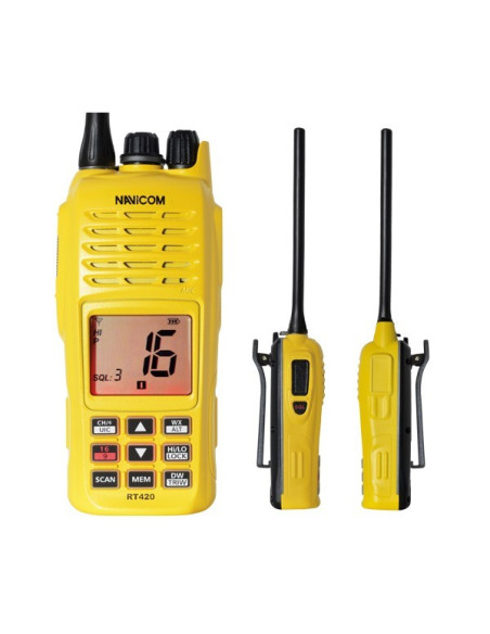 VHF portable 5W - Étanche IPX7 et flottante.  flashlight Navicom