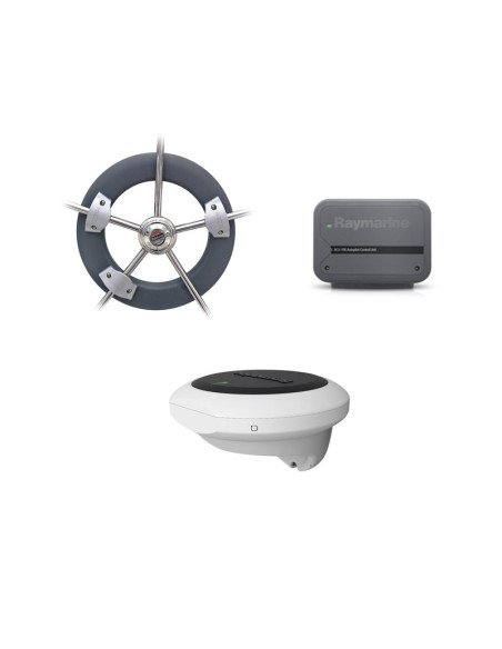 Evolution Wheel Pilot, ACU-100 & Wheel Drive. Note: Un écran MFD ou un boitier de commande est nécessaire.RaymarineT70248