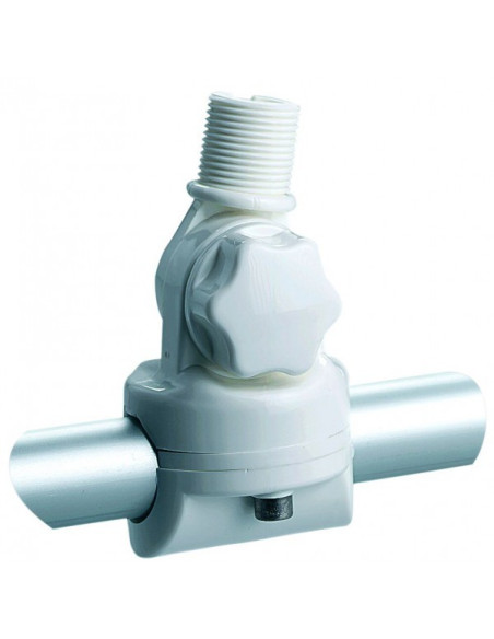 Rotule balcon - fixation verticale ou horizontale - Double articulation avec blocage par molette 