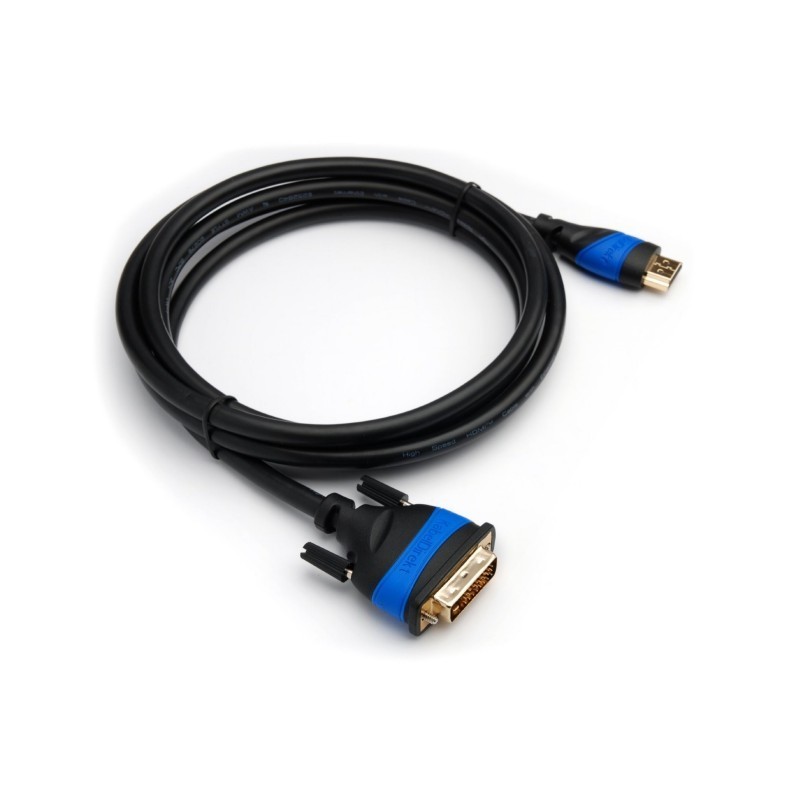 Câble HDMI 2.0 - DVI 1.5m Câble 24+1 grande vitesse (1080p Full HD 3D) Seatronic IPEHDVI015