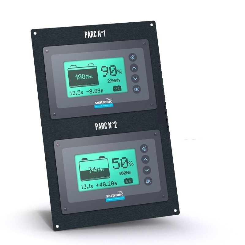 Gestionnaire de batteries Seatronic 2 shunts 350A avec la plaque de fixation  EGBMS2