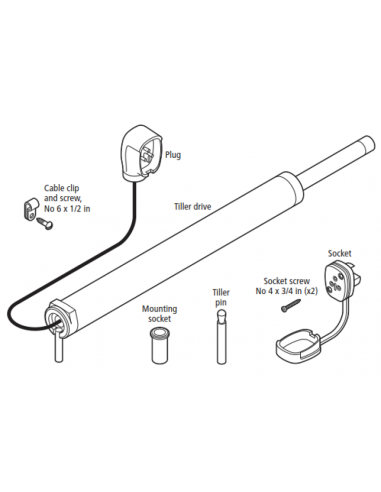 Vérin ST4000 T-Raymarine-Q047-Seaelec.fr
