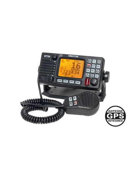 RT750 V2 - VHF fixe avec antenne GPS intégrée NAV-RT750-V2 Navicom SeaElec.fr