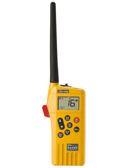 V100 VHF PORTABLE GMDSS PILE LITHIUM Li/Fes2- 16H-Ocean Signal-OS-720S-00585-Seaelec.fr