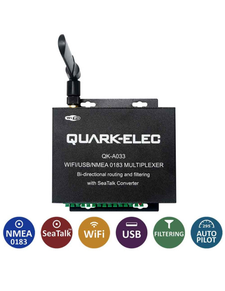 Multiplexeur bidirectionnel NMEA0183 Wifi USB Quark-Elec