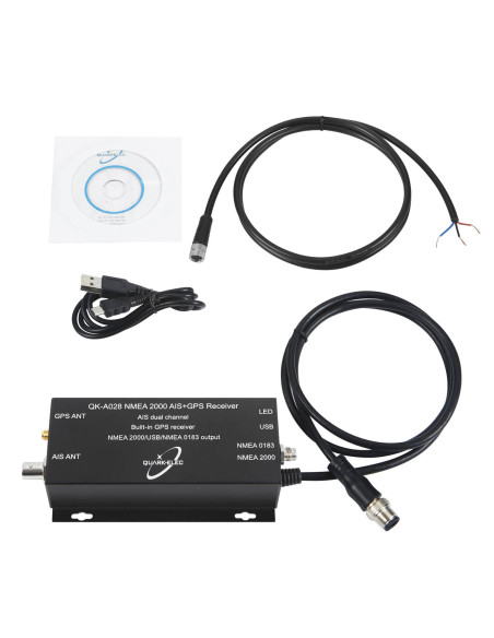 Récepteur AIS + convertisseur NMEA 2000 + GPS Quark-Elec
