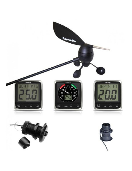 Pack i50 & i60 Vent, Vitesse, Prof. - 3 x Insts, sonde et capteurs (E70058, E70059, E70061, E26031, M78713-PZ, et E22078)Raymari