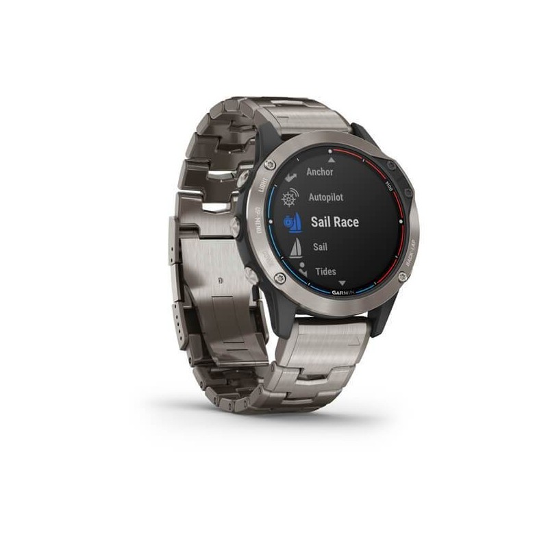 quatix 6 Sapphire, gris titane avec bracelet en titane Garmin