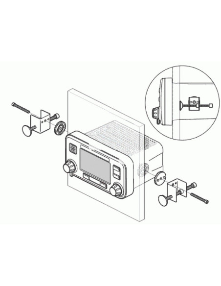 Etrier de ﬁxation pour montage cloison - AIS950-Raymarine-A80140-Seaelec.fr