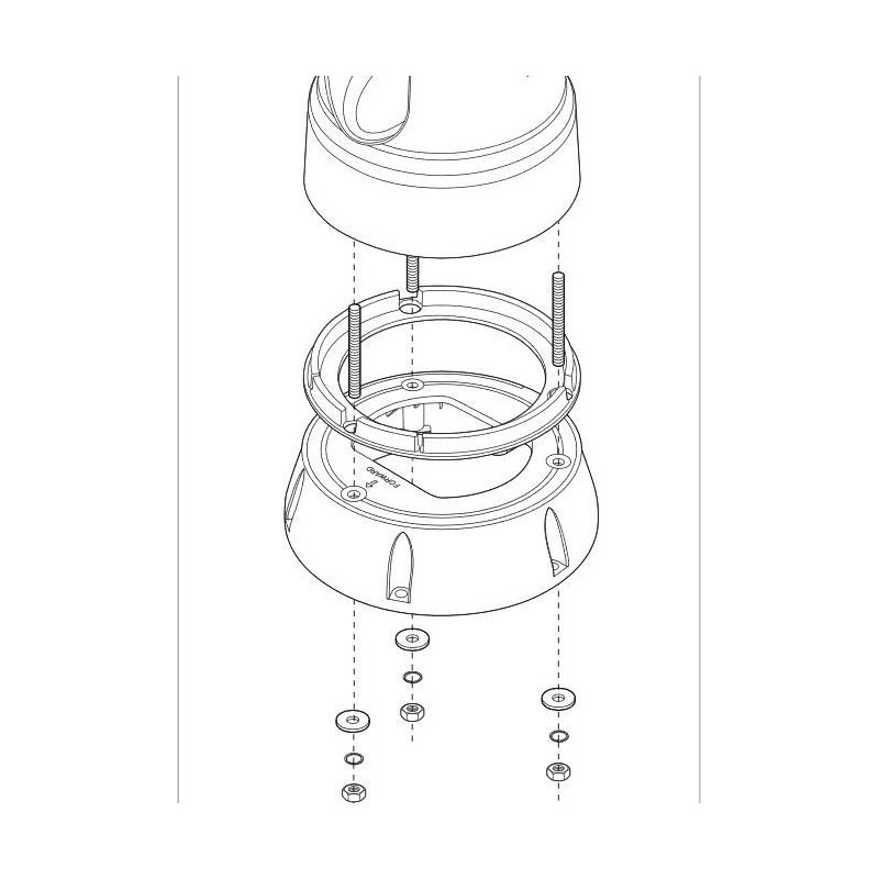 Support pour montage tête basse des M100/M200 Raymarine