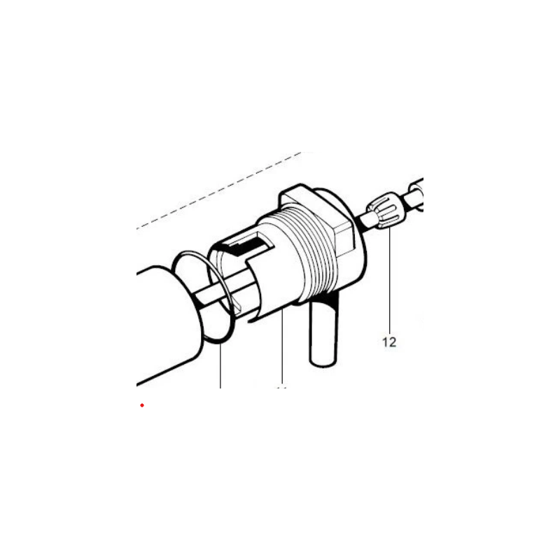 ST4000 TILLER END CAP RaymarineRAY/W014SeaElec.fr