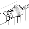 ST4000 TILLER END CAP RaymarineRAY/W014SeaElec.fr