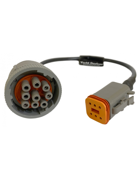 Cummins Round 9-pin Adaptor Cable-Yacht Devices-CUMMINS-D9-SeaElec.fr 