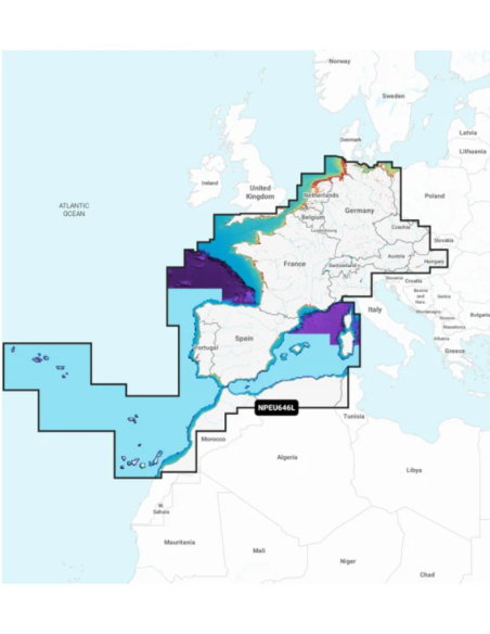 NPEU646L EUROPE CENTRALE & OUEST MICROSD - PLATINUM-Navionics-NA-NPEU646L-SeaElec.fr 