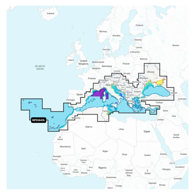 NPEU643L MEDITERANEE & MER NOIRE SEA -  MICROSD - PLATINUM