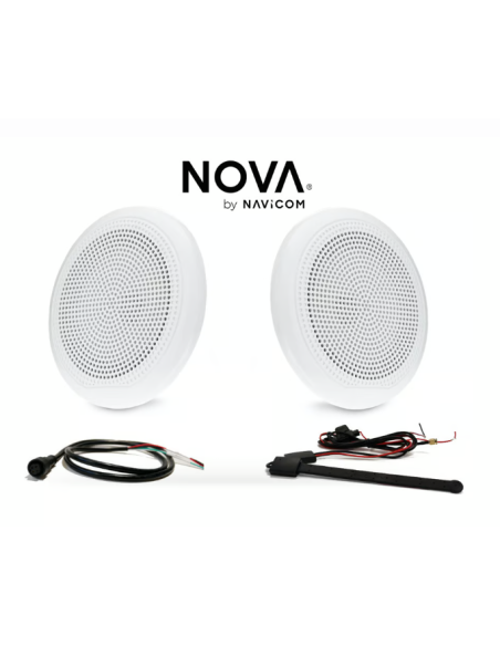  Pack audio: 1 paire de HP EL-F653W + Antenne FM/DAB + câble HP  NAV-NX4-AUDIO-PACK  SeaElec.fr Pierre-Emmanuel Thuillier