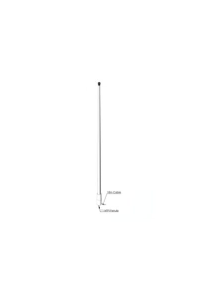 LIGHT FIBREGLASS ANTENNE 1-14 TPI 18MT RG58 1MT  FUR-AC-CELmar2-2 AC ANTENNA SeaElec.fr Pierre-Emmanuel Thuillier