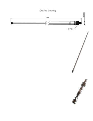 Antenne AM/FM 1,36m-Alphatron Marine-G-004629-Seaelec.fr