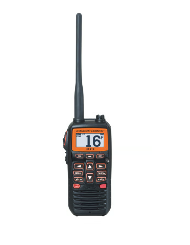 HX210 : VHF Portable 6W - Etanche IPx7 -  Flottante - Récepteur FM NAV-STH-HX210E Standard Horizon SeaElec.fr