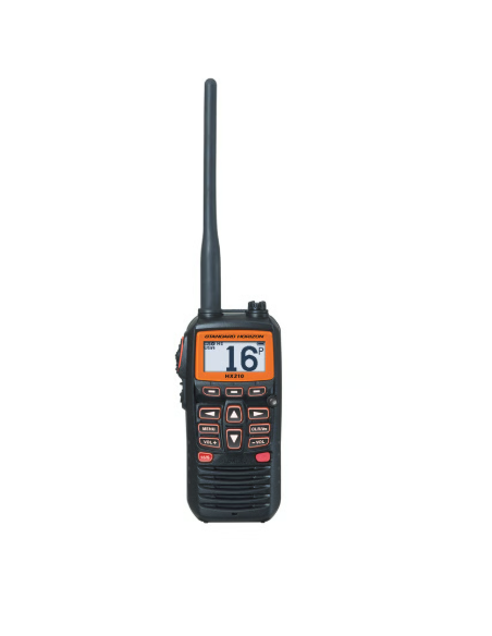 HX210 : VHF Portable 6W - Etanche IPx7 -  Flottante - Récepteur FM NAV-STH-HX210E Standard Horizon SeaElec.fr