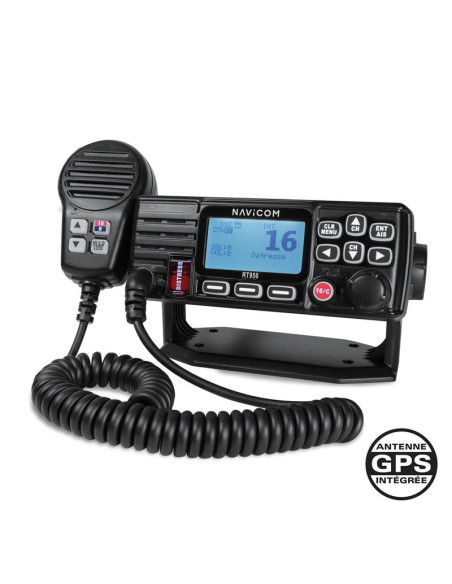 RT950 - VHF Fixe 25W Ultra compacte avec antenne GPS intégrée NavicomNAV-RT950Seaelec.fr