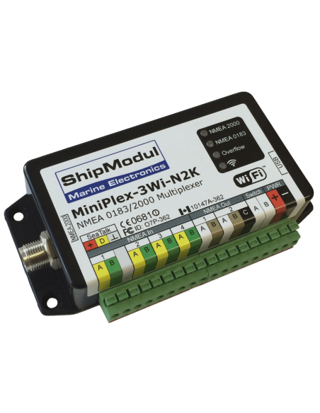 MINIPLEX-3Wi-N2K : Multiplexeur - Version Wifi, USB, NMEA-N2K - 8-35V ShipModulNAV-MCT-PLEX-3W2KSeaelec.fr
